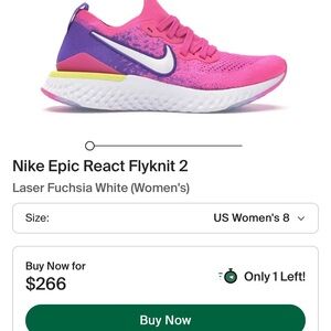 Nike Women's Athletic Shoes - Pink and White